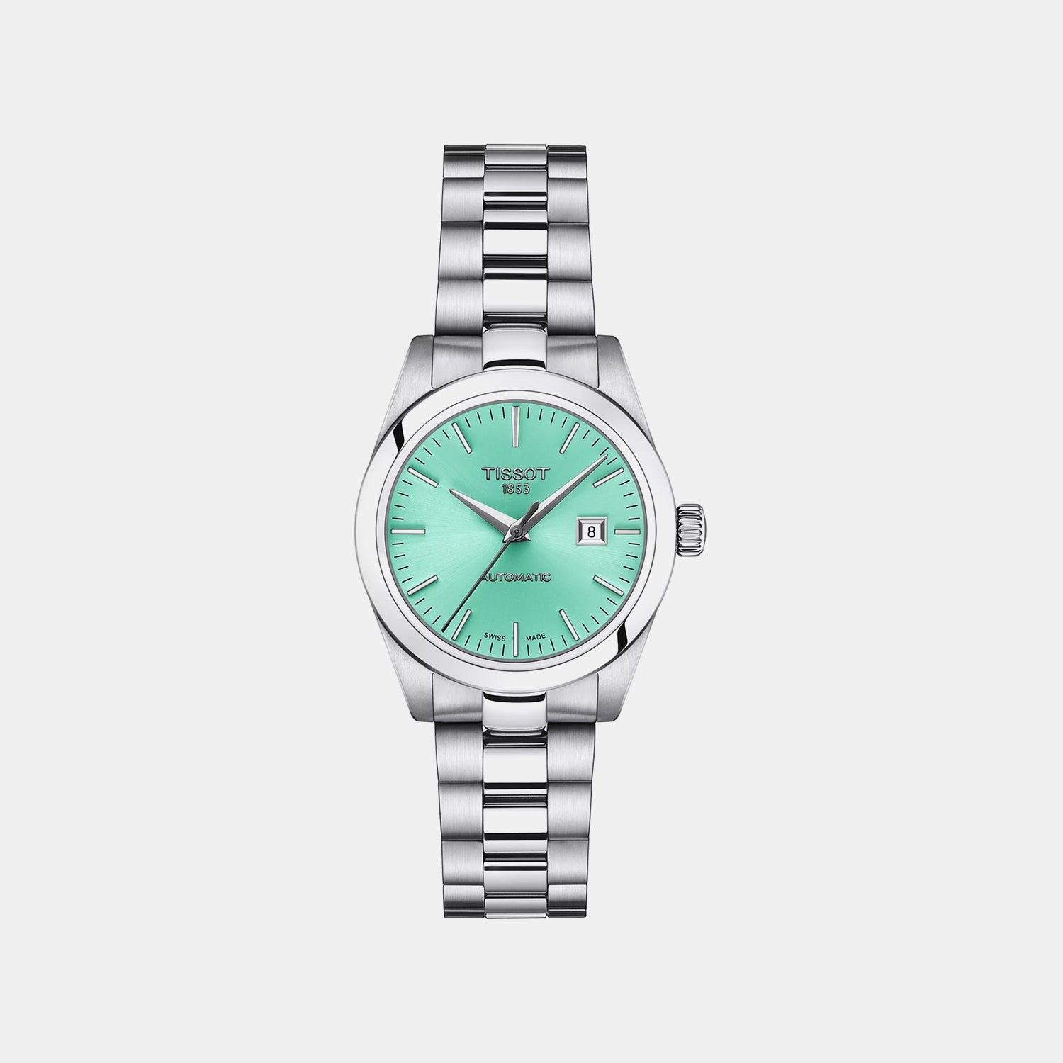 T-My Lady Women Automatic Green Dial Analog Stainless Steel Watch T1320071109100