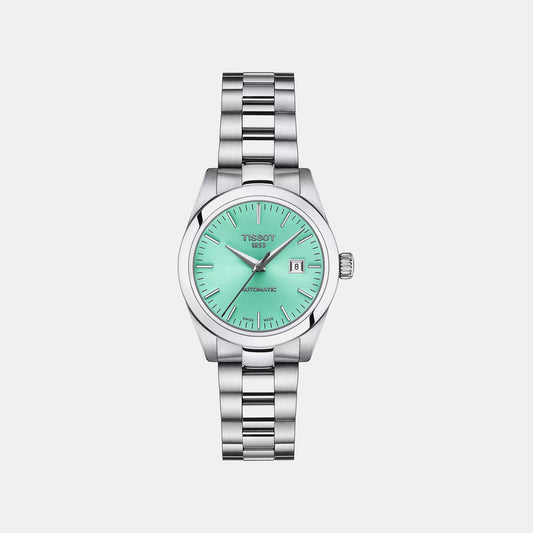 T-My Lady Women Automatic Green Dial Analog Stainless Steel Watch T1320071109100