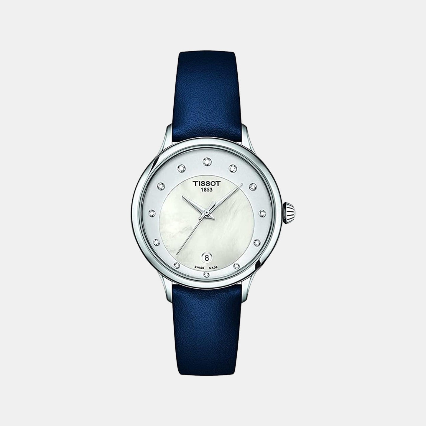 Odaci-T Men Quartz Mother Of Pearl Dial Analog Leather Watch T1332101611600