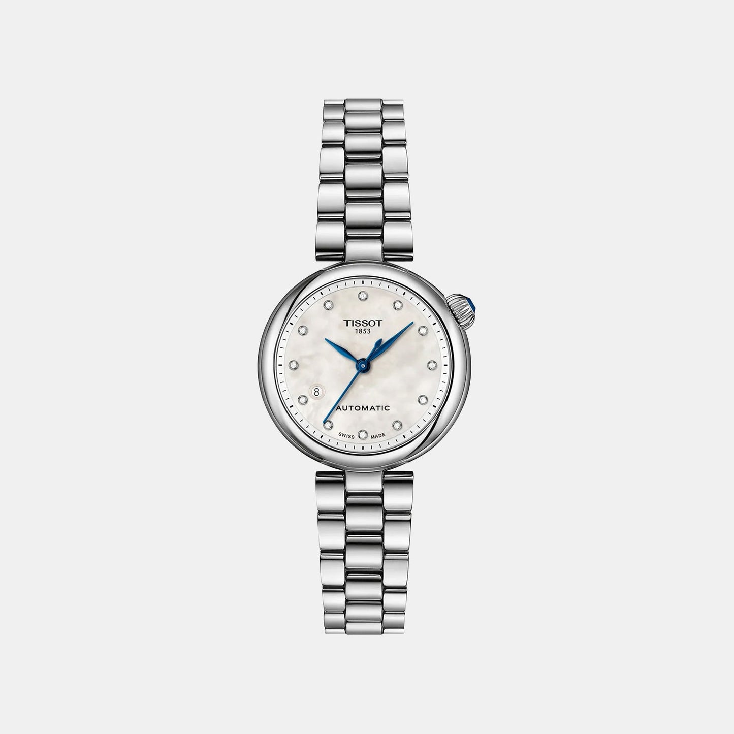 Classic Contemporary Désir Women Automatic Mother Of Pearl Dial Analog Stainless Steel Watch T1522071111600