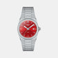 PRX Women Quartz Red Dial Analog Stainless Steel Watch T1372101142100