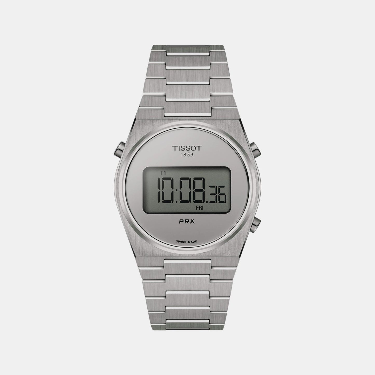 PRX Unisex Quartz Silver Dial Digital Stainless Steel Watch T1372631103000