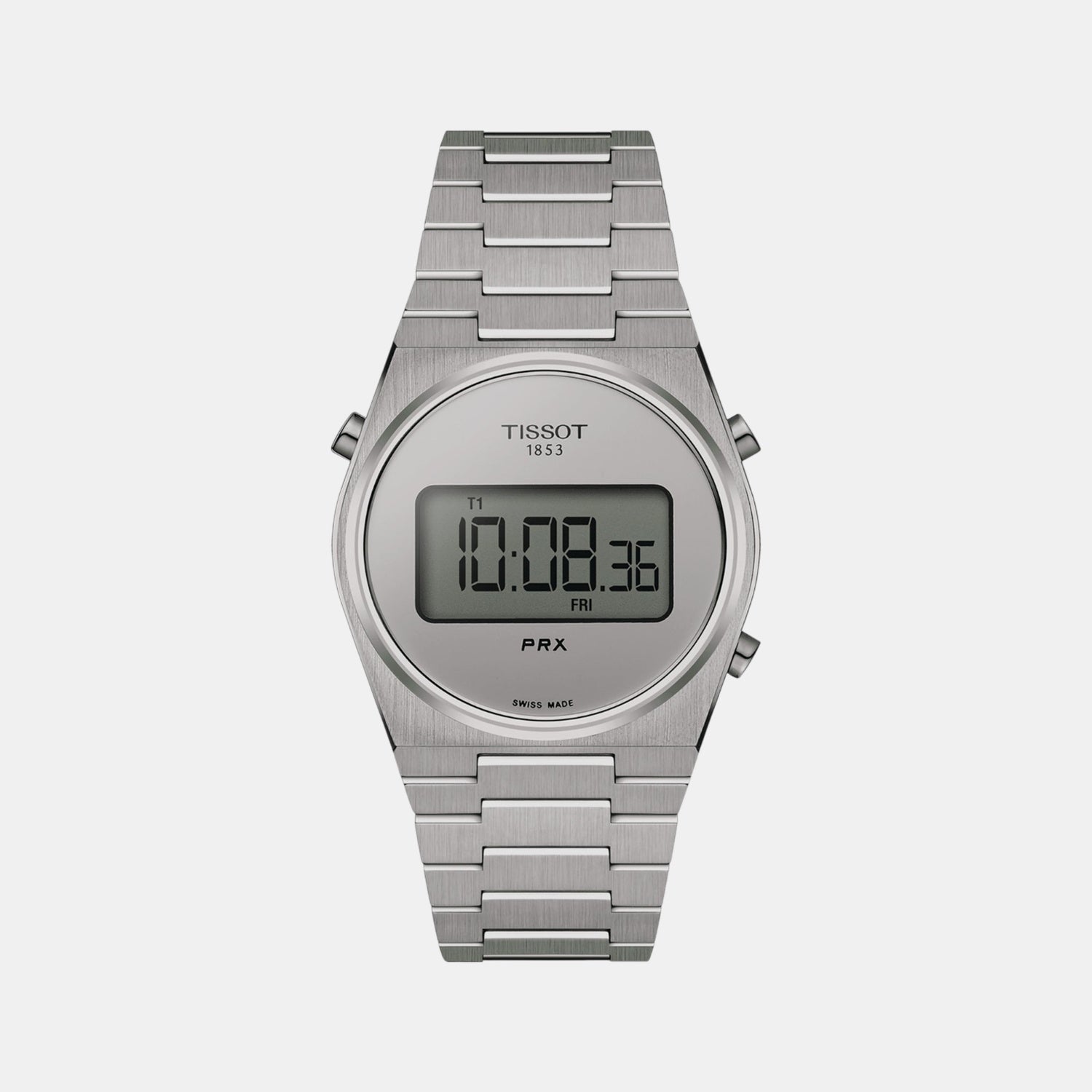 PRX Unisex Quartz Silver Dial Digital Stainless Steel Watch T1372631103000