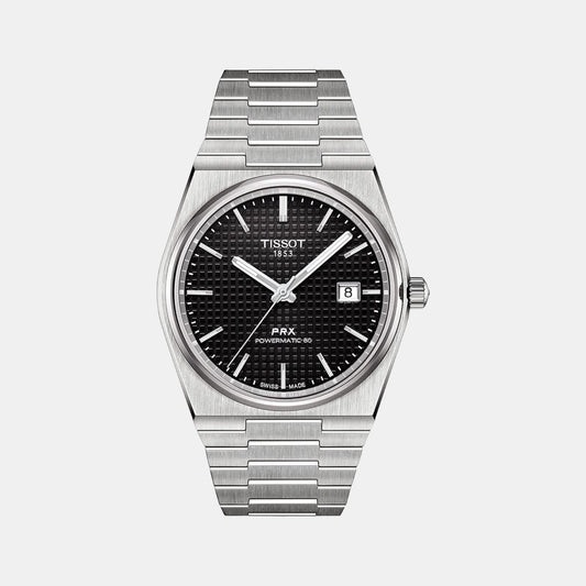PRX Men Automatic Black Dial Analog Stainless Steel Watch T1374071105100