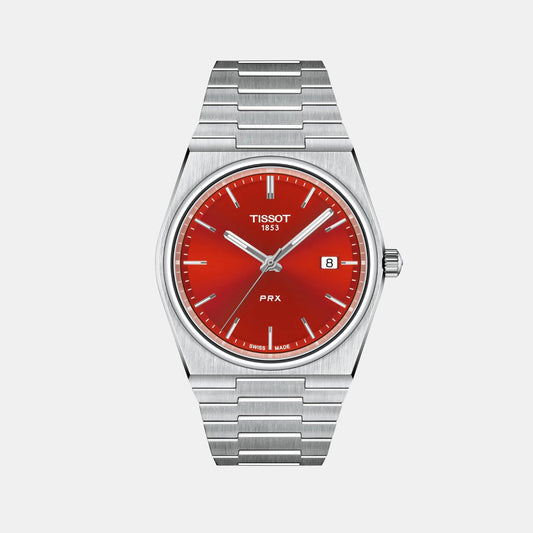 PRX Men Quartz Red Dial Analog Stainless Steel Watch T1374101142100