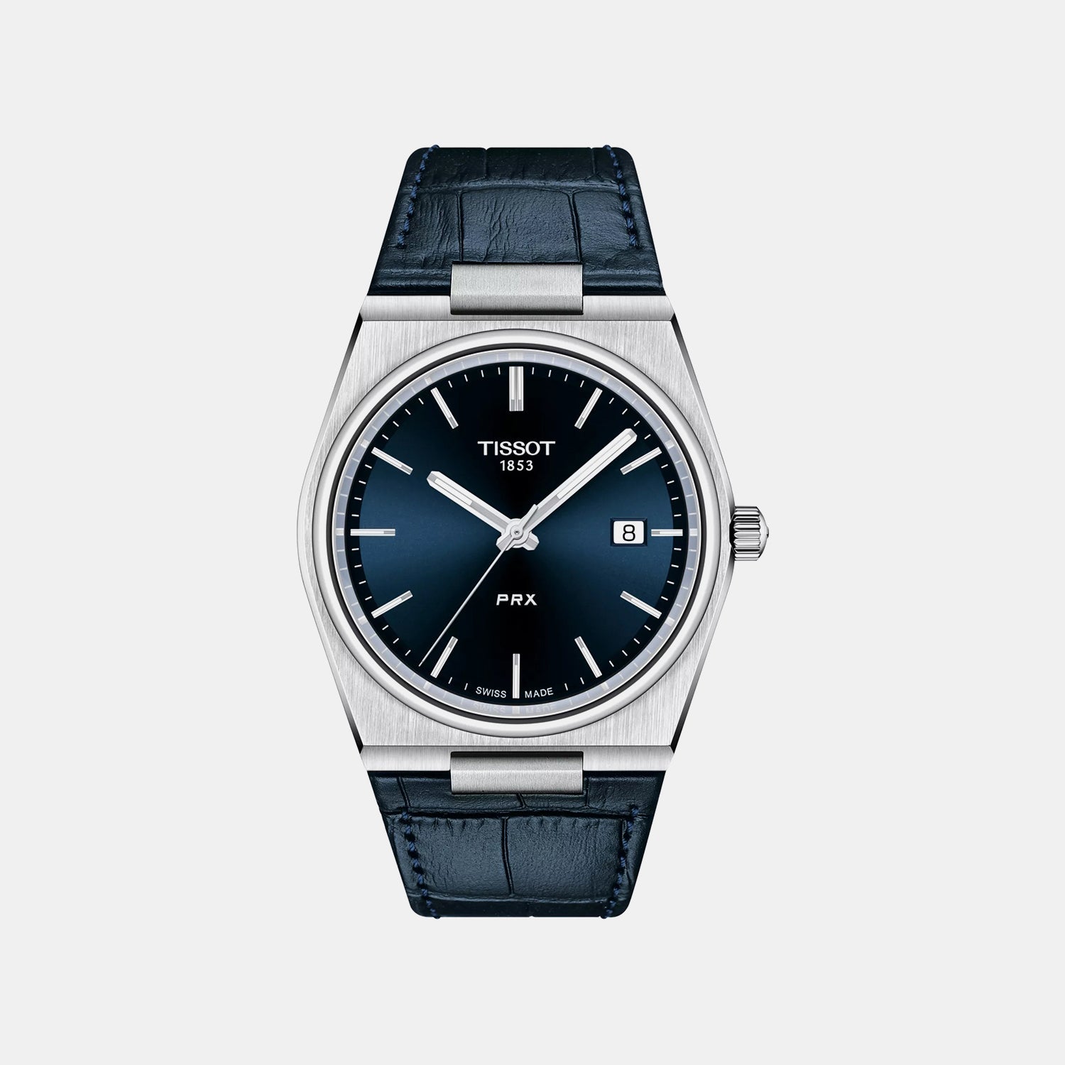 PRX Men Quartz Blue Dial Analog Leather Watch T1374101604100