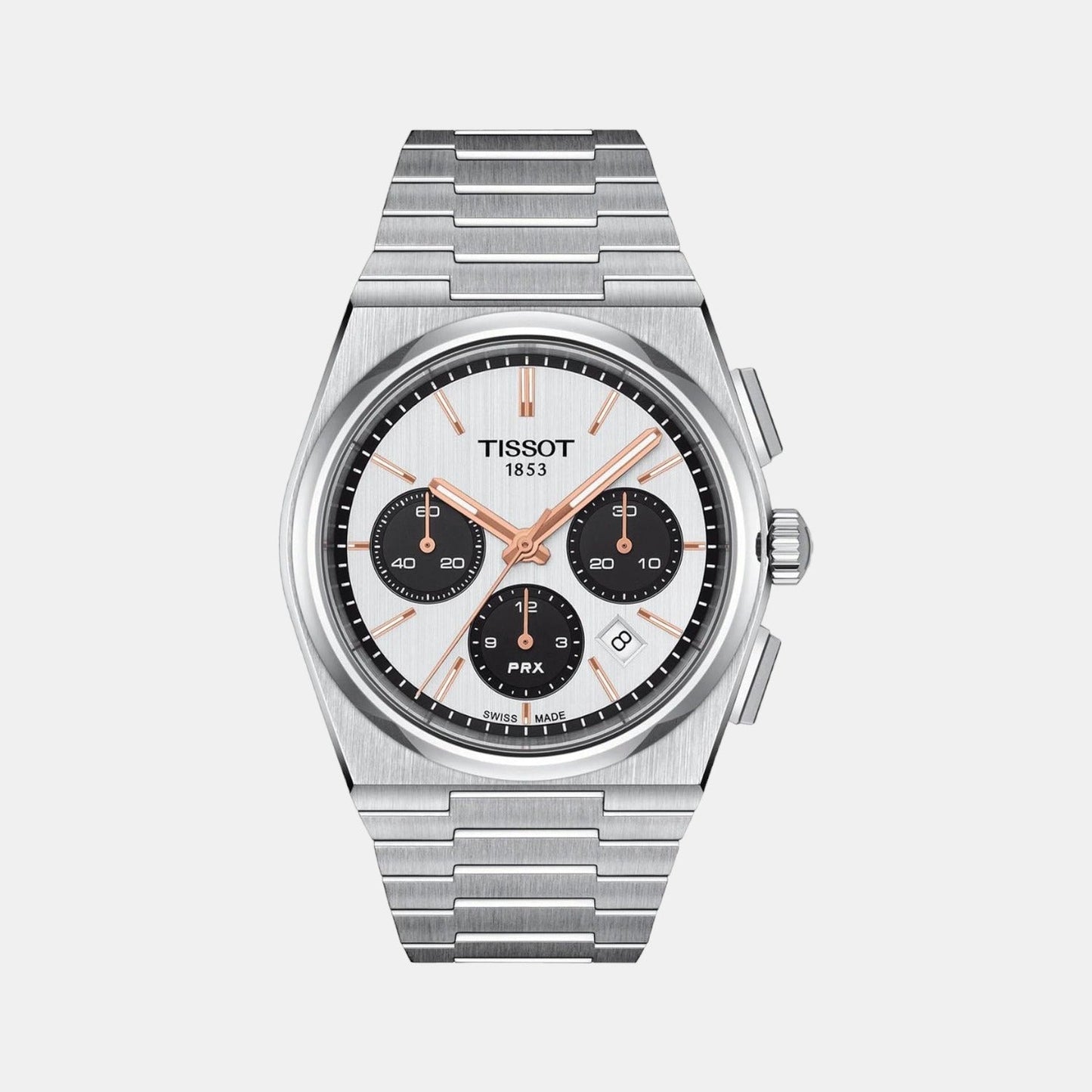 PRX Men Automatic White Dial Chronograph Stainless Steel Watch T1374271101100
