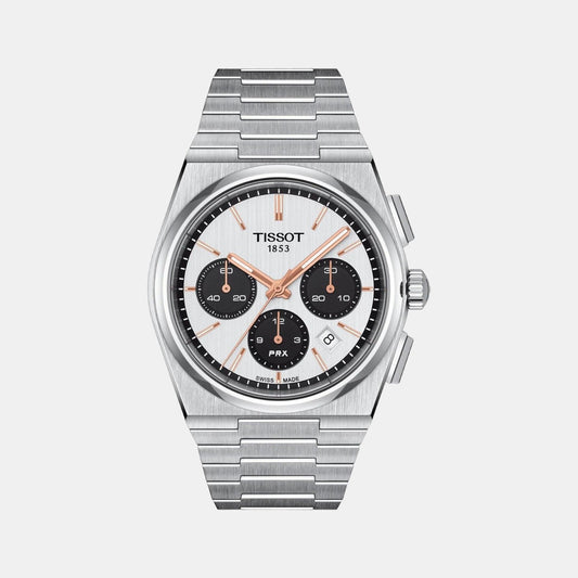 PRX Men Automatic White Dial Chronograph Stainless Steel Watch T1374271101100
