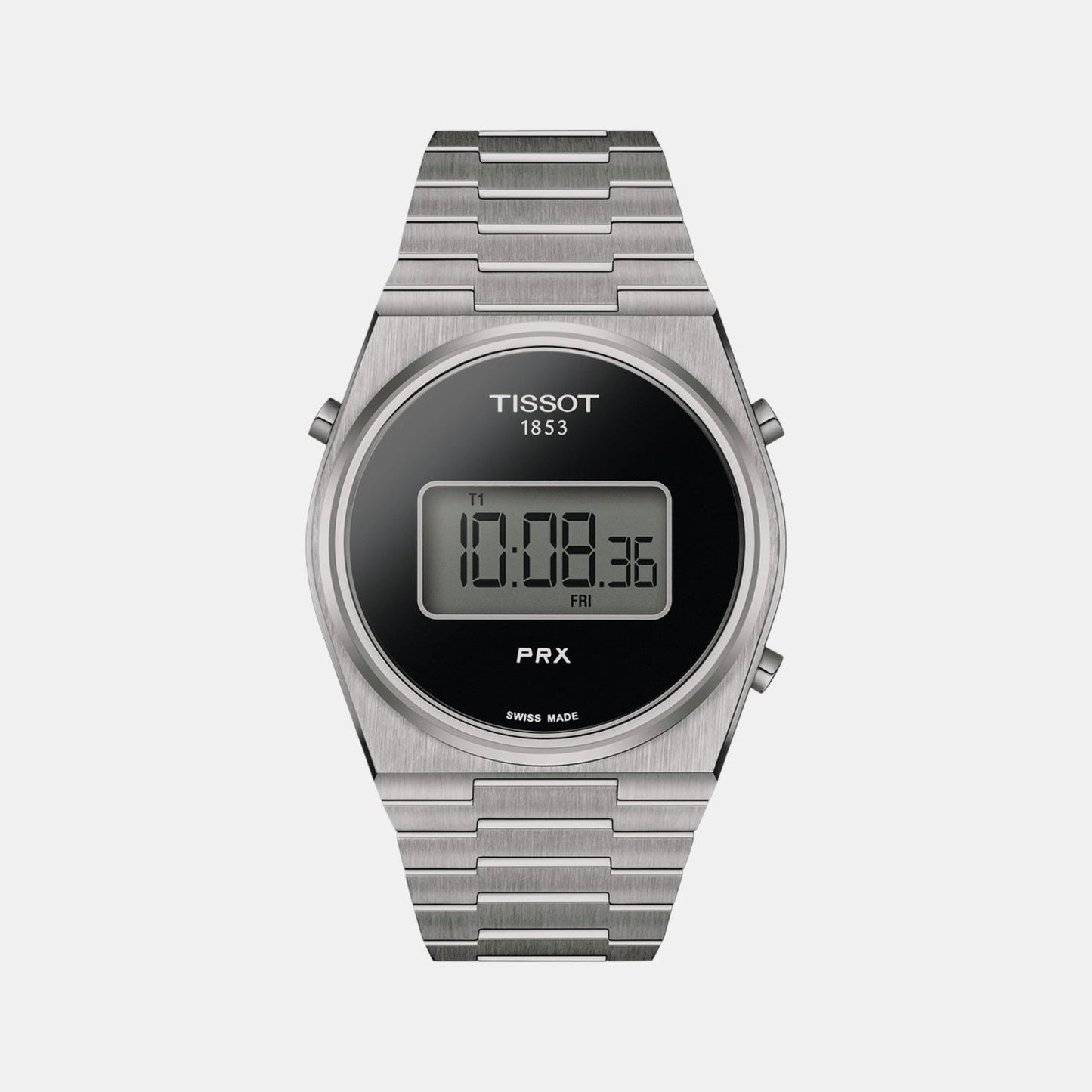 PRX Men Quartz Black Dial Digital Stainless Steel Watch T1374631105000