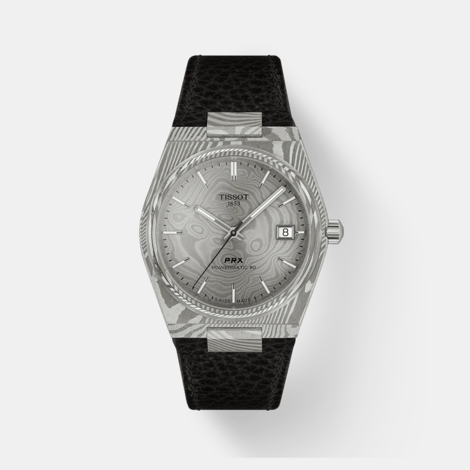 PRX Unisex Automatic Silver Dial Analog Leather Watch T1378079608100