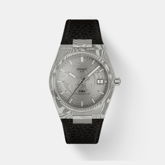 PRX Unisex Automatic Silver Dial Analog Leather Watch T1378079608100