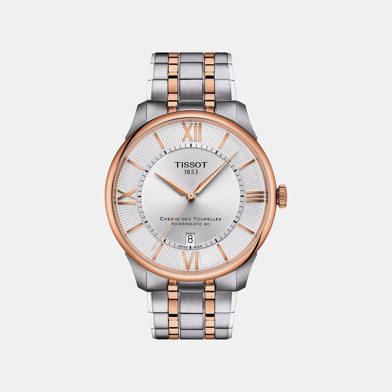 Chemin Des Tourelles Men Automatic Silver Dial Analog Stainless Steel Watch T1394072203800