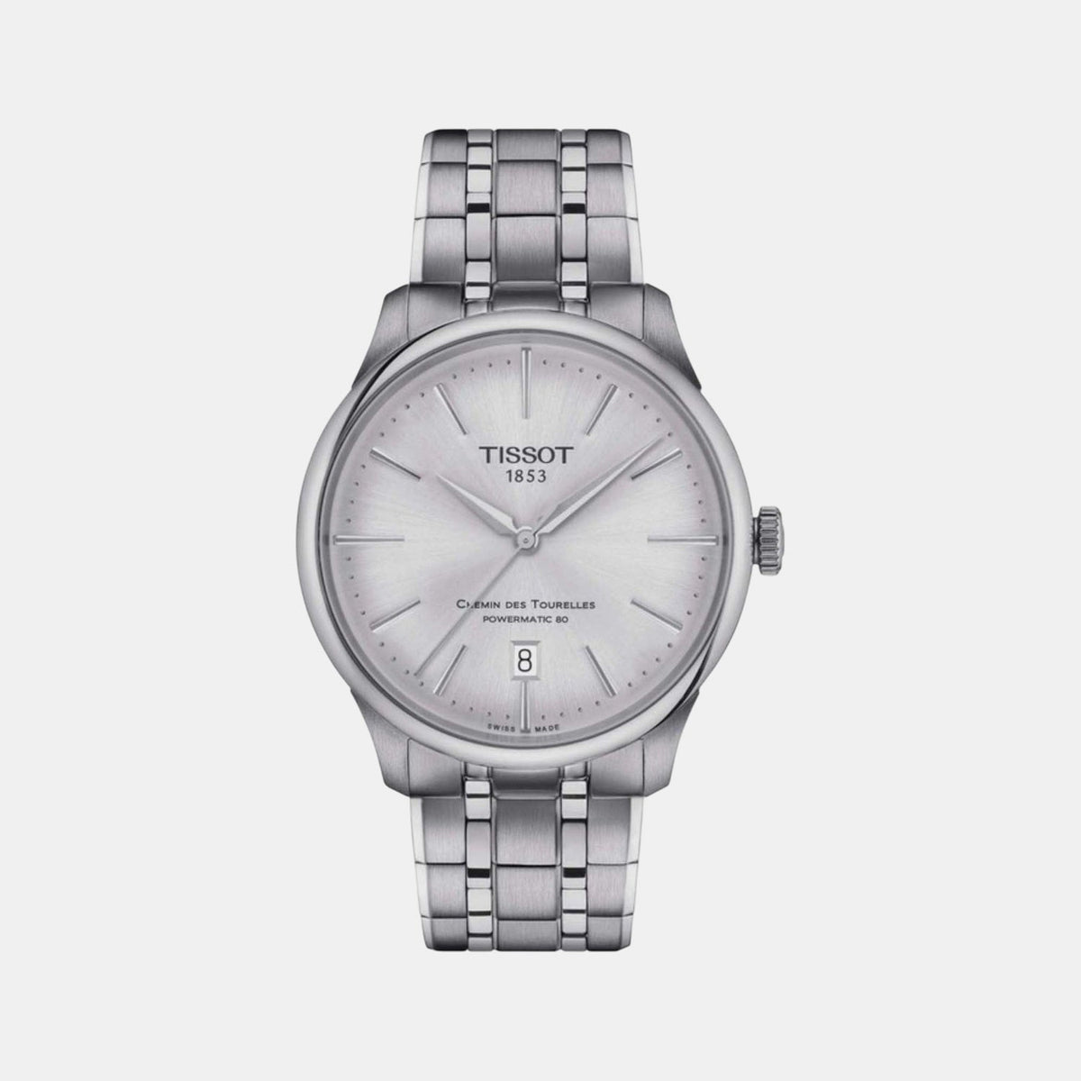 Chemin Des Tourelles Unisex Automatic Grey Dial Analog Stainless Steel Watch T1398071103100