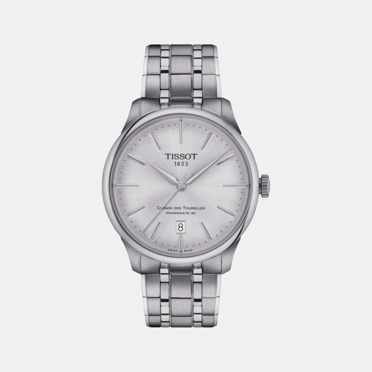 Chemin Des Tourelles Unisex Automatic Grey Dial Analog Stainless Steel Watch T1398071103100