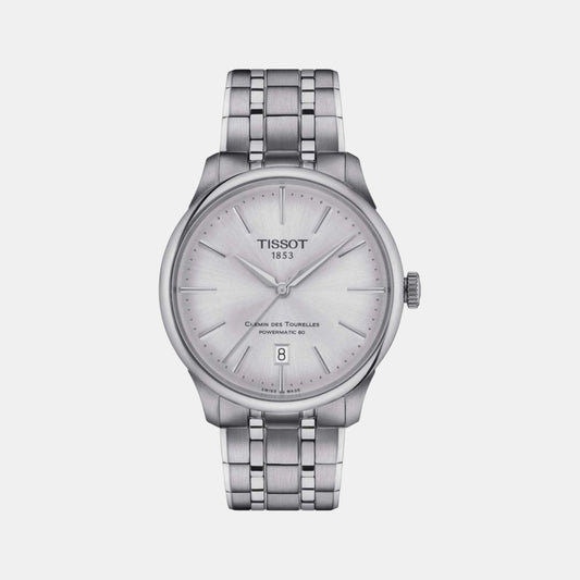 Chemin Des Tourelles Unisex Automatic Grey Dial Analog Stainless Steel Watch T1398071103100