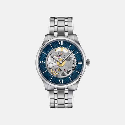 Chemin Des Tourelles Unisex Automatic Blue Dial Analog Stainless Steel Watch T1398361104800
