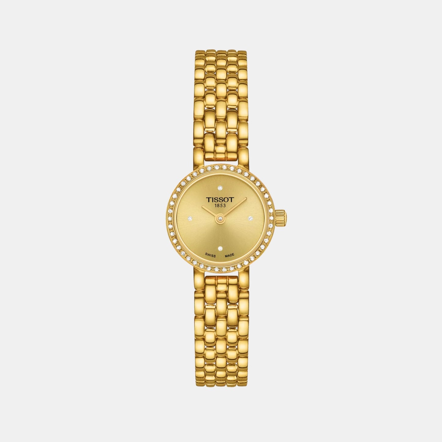 Lovely Women Quartz Champagne Dial Analog Stainless Steel Watch T1400096302600