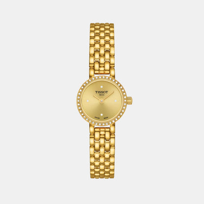Lovely Women Quartz Champagne Dial Analog Stainless Steel Watch T1400096302600