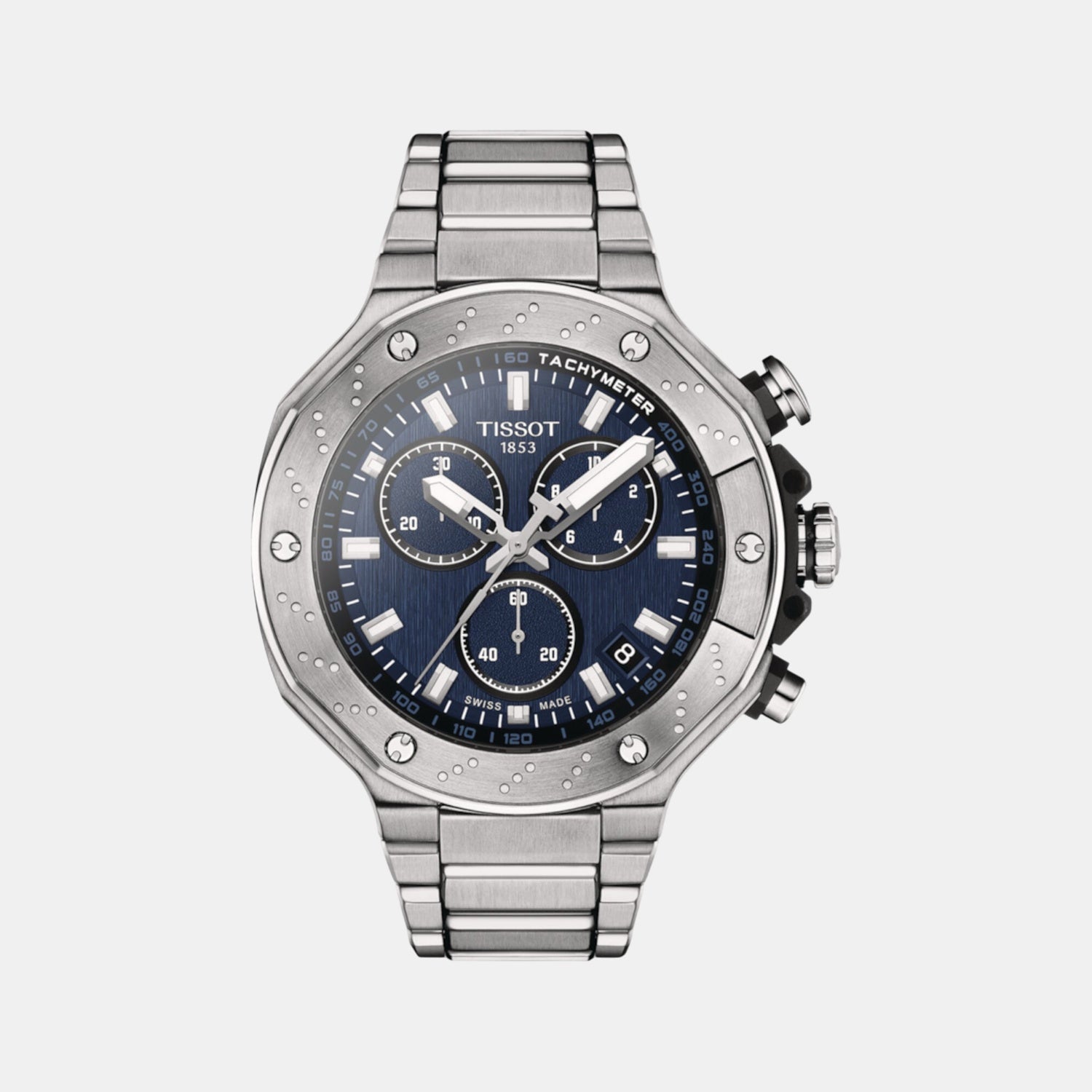 T-Race Men Quartz Black Dial Chronograph Stainless Steel Watch T1414171104100