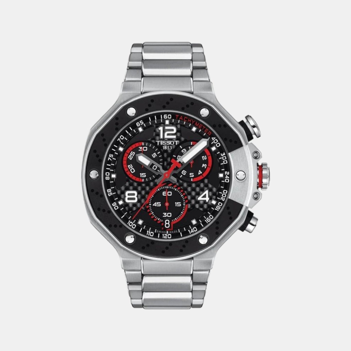 T-Race Men Quartz Black Dial Chronograph Stainless Steel Watch T1414171105700