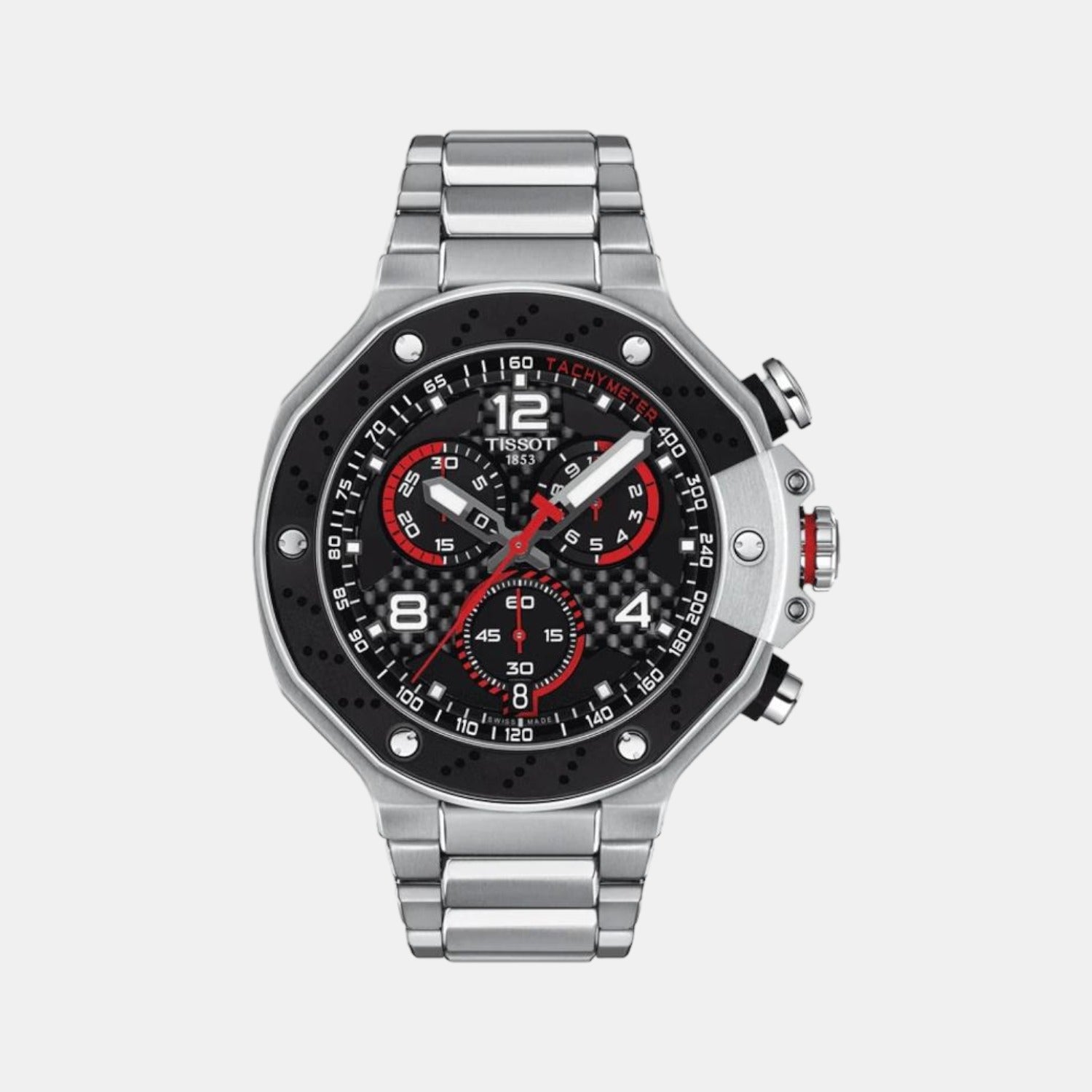 T-Race Men Quartz Black Dial Chronograph Stainless Steel Watch T1414171105700