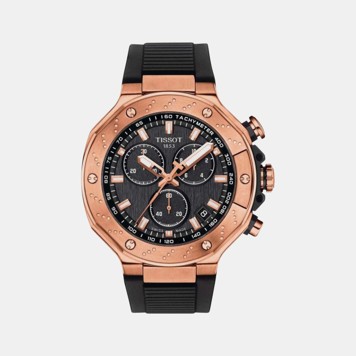 T-Race Men Quartz Black Dial Chronograph Silicone Watch T1414173705100