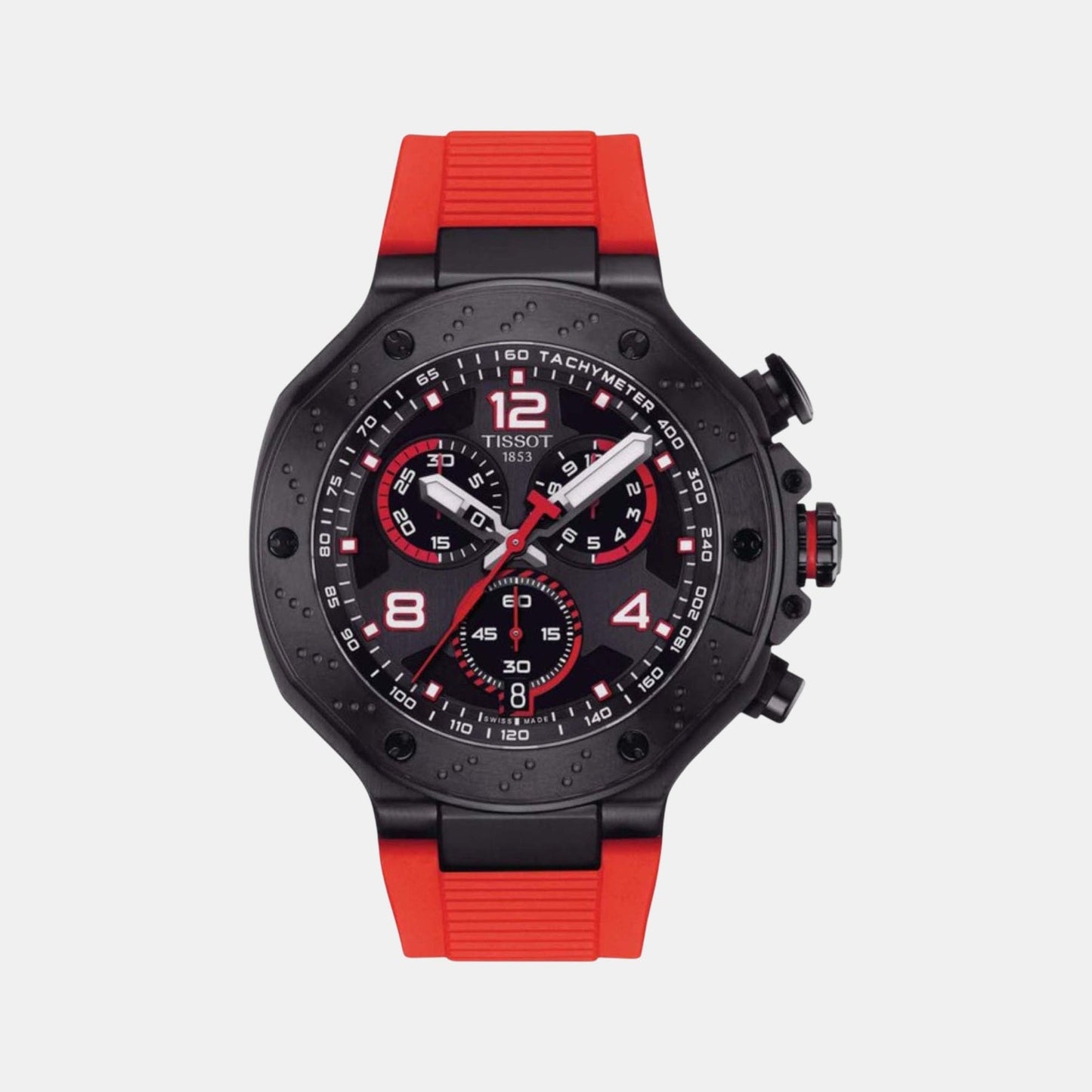 T-Race Men Quartz Black Dial Chronograph Silicone Watch T1414173705701