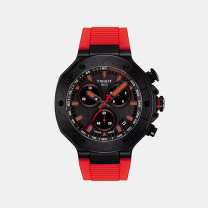 T-Race Men Quartz Grey Dial Chronograph Silicone Watch T1414173706101