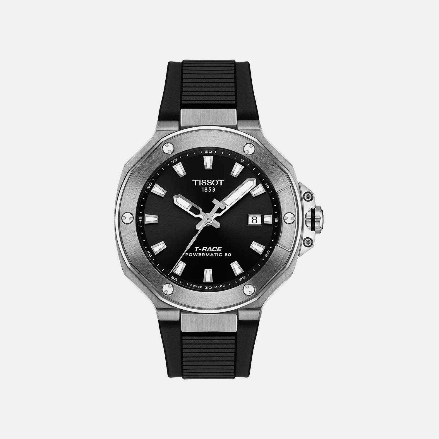T-Race Men Automatic Black Dial Analog Silicone Watch T1418071705100