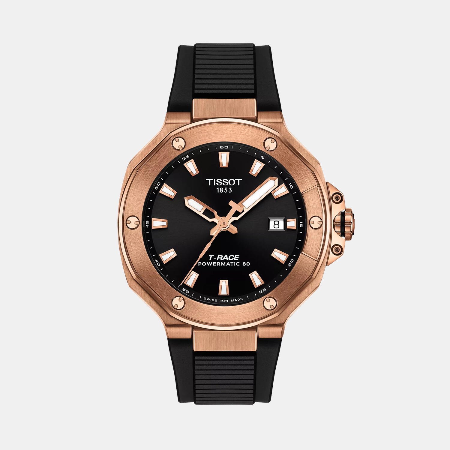 T-Race Men Automatic Black Dial Analog Silicone Watch T1418073705100