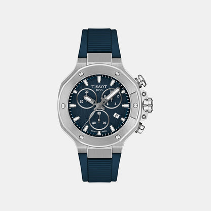 Sport Women Quartz Blue Dial Analog Silicone Watch T1418171704100