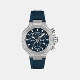 Sport Women Quartz Blue Dial Analog Silicone Watch T1418171704100