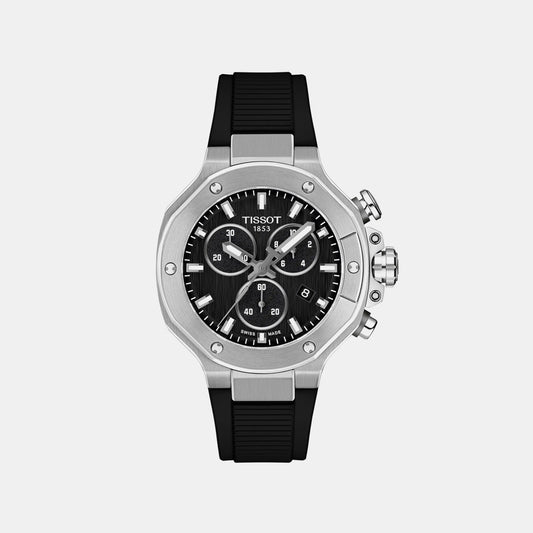 Men Quartz Black Dial Analog Synthetic Watch T1418171705100