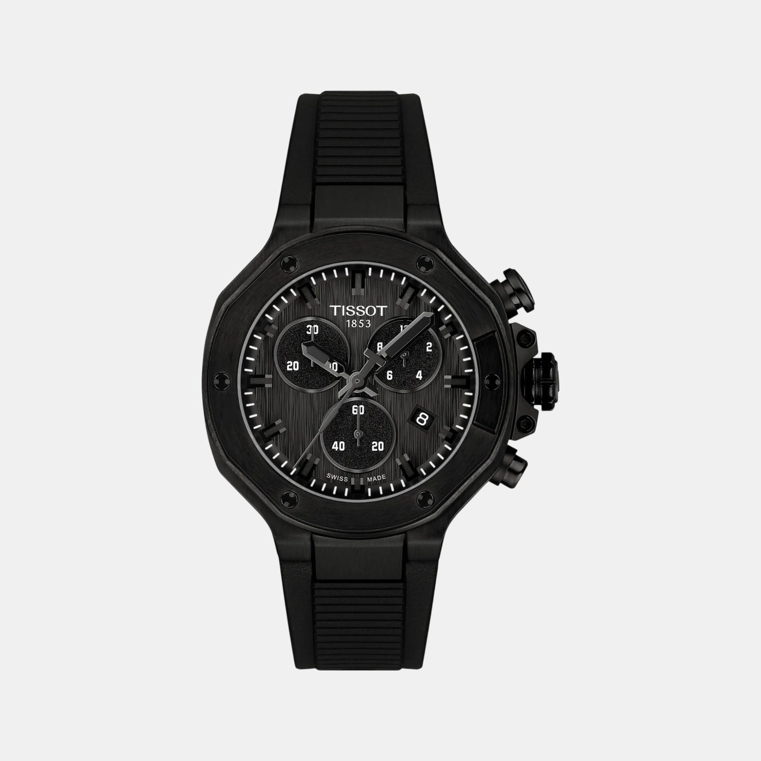 T-Race Men Quartz Black Dial Analog Silicone Watch T1418173705100