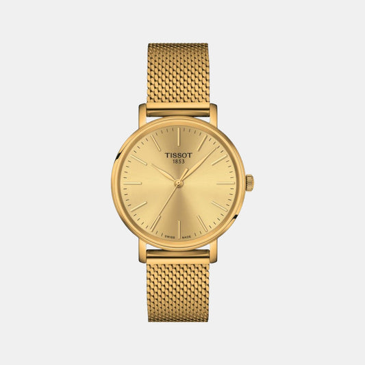 Everytime Women Quartz Champagne Dial Analog Stainless Steel Watch T1432103302100