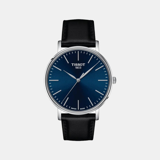Everytime Men Quartz Blue Dial Analog Leather Watch T1434101604100