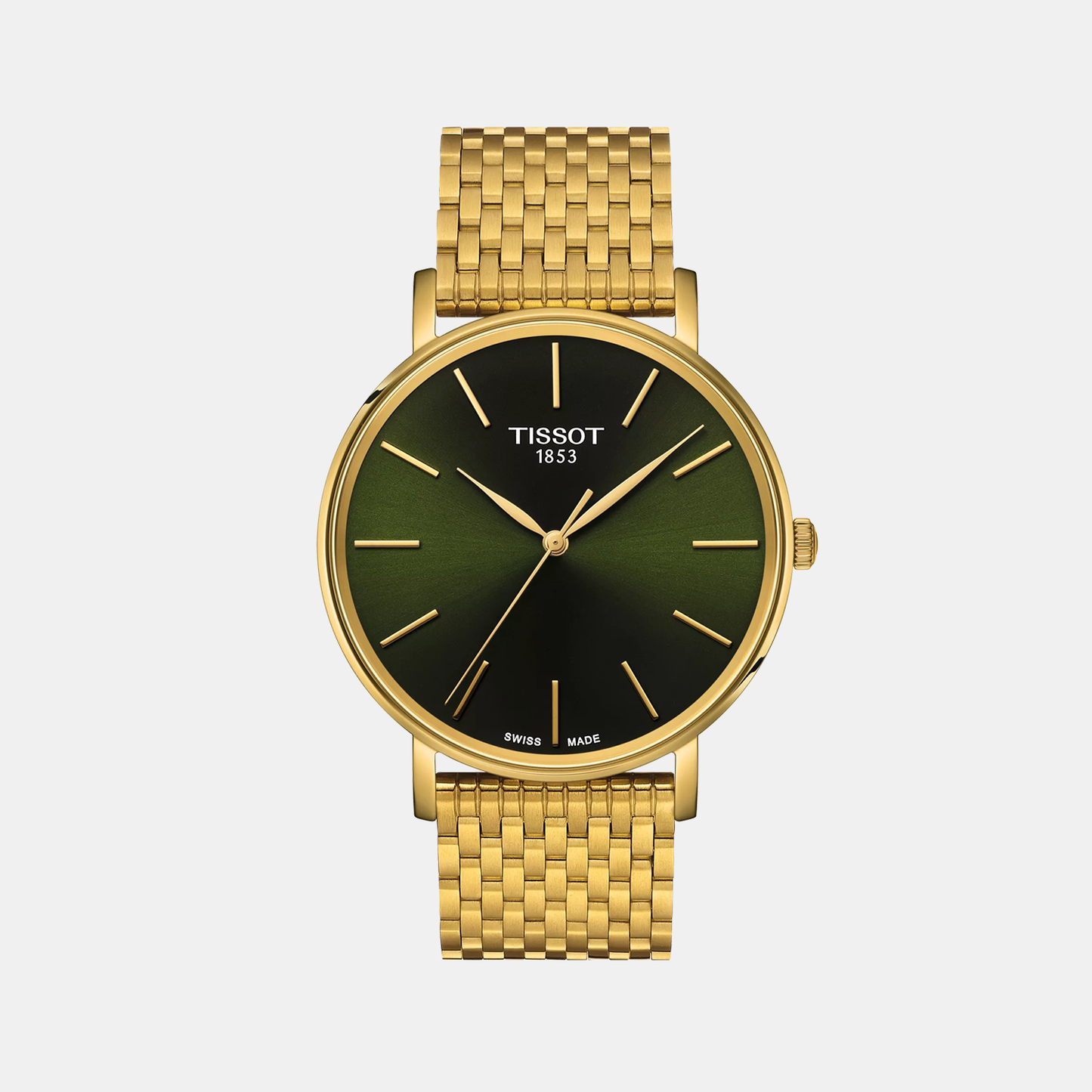 Everytime Men Quartz Green Dial Analog Stainless Steel Watch T1434103309100
