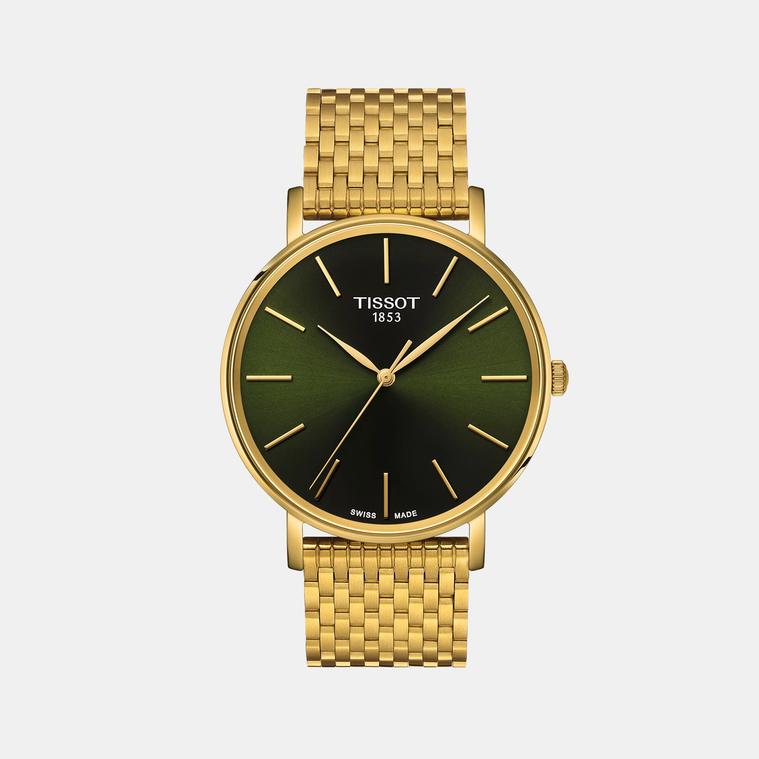 Everytime Men Quartz Green Dial Analog Stainless Steel Watch T1434103309100