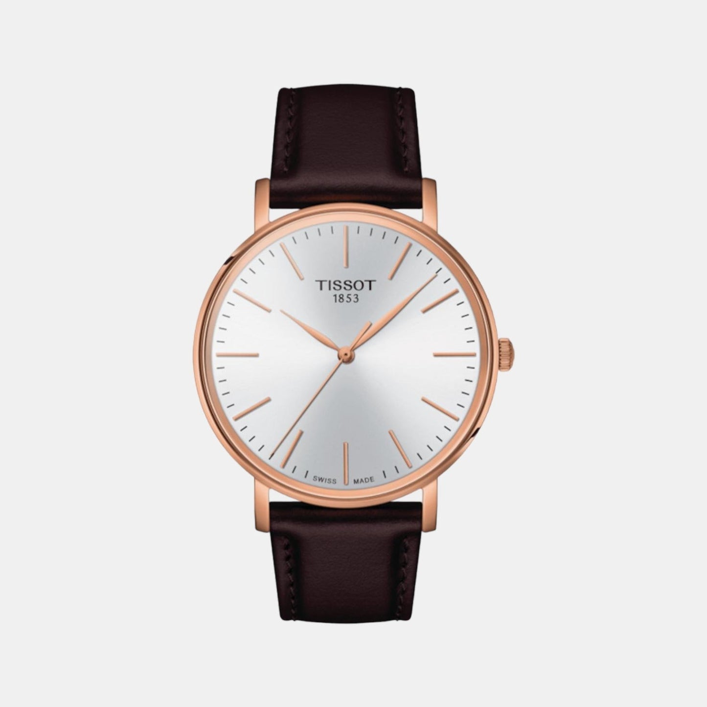 Everytime Men Quartz White Dial Analog Leather Watch T1434103601100