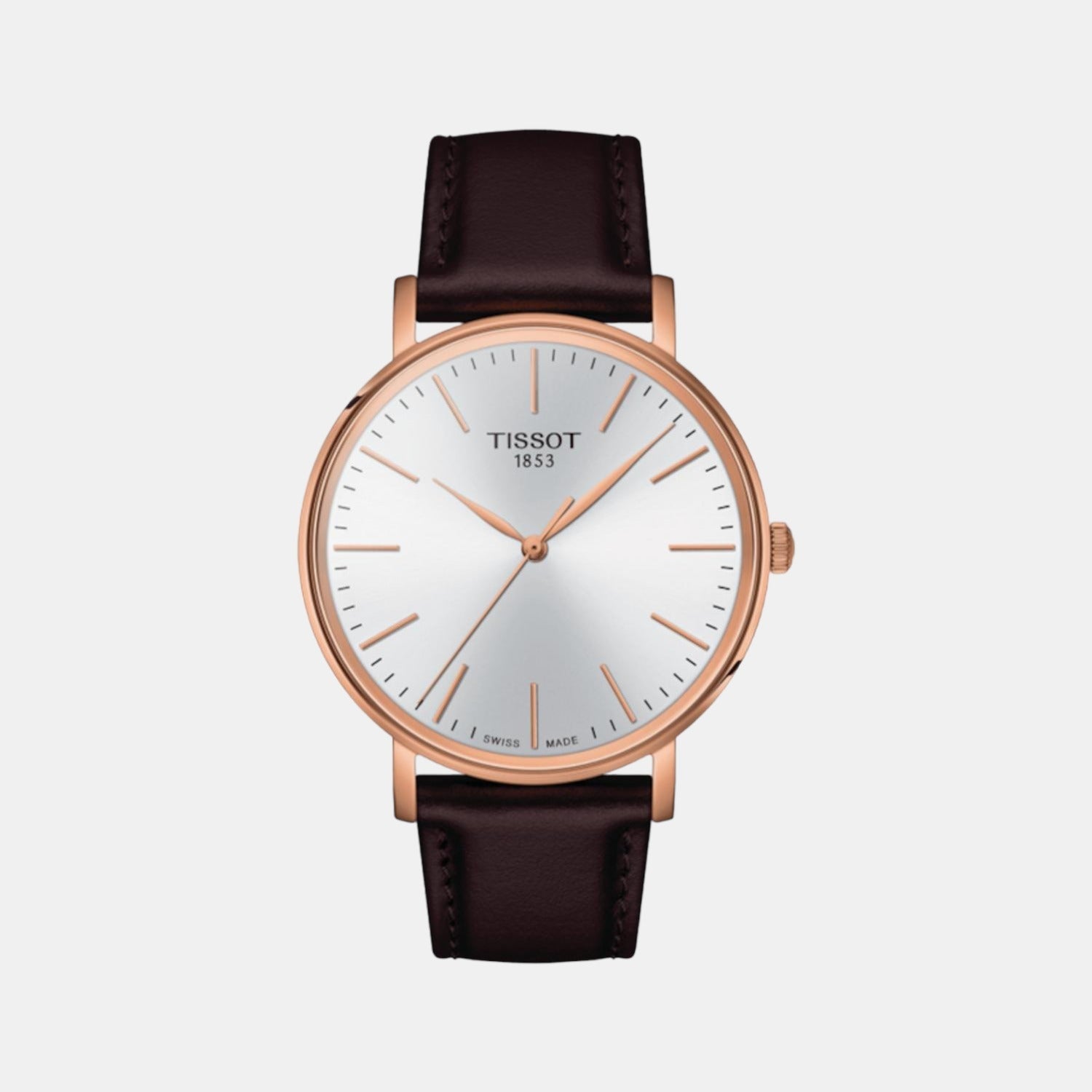 Everytime Men Quartz White Dial Analog Leather Watch T1434103601100