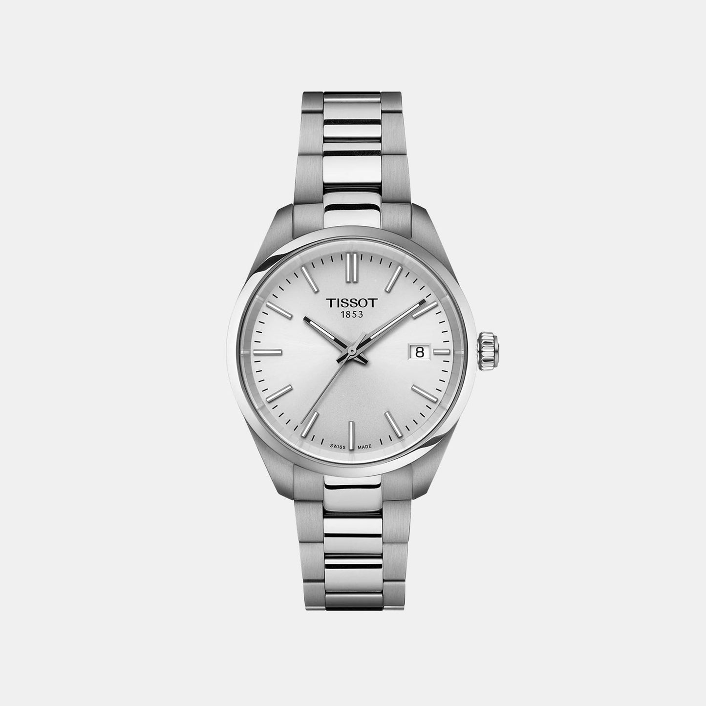 PR 100 Women Quartz Silver Dial Analog Stainless Steel Watch T1502101103100