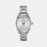 PR 100 Women Quartz Silver Dial Analog Stainless Steel Watch T1502101103100