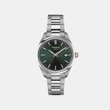 PR 100 Women Quartz Green Dial Analog Stainless Steel Watch T1502101109100