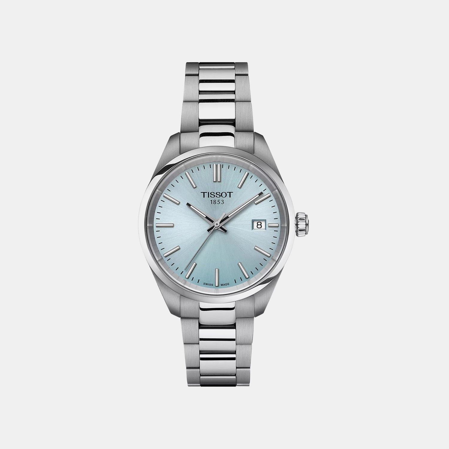 PR 100 Unisex Quartz Blue Dial Analog Stainless Steel Watch T1502101135100