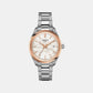PR 100 Women Quartz Mother Of Pearl Dial Analog Stainless Steel Watch T1502102111100