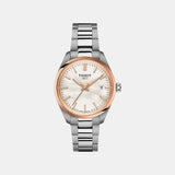 PR 100 Women Quartz Mother Of Pearl Dial Analog Stainless Steel Watch T1502102111100