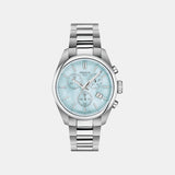 Pr 100 Women Quartz Blue Dial Chronograph Stainless Steel Watch T1502171113100
