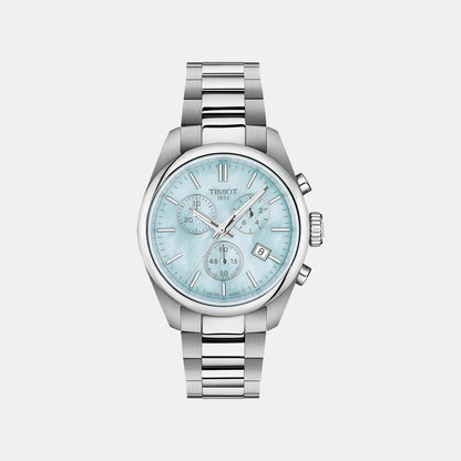 Pr 100 Women Quartz Blue Dial Chronograph Stainless Steel Watch T1502171113100