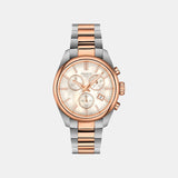 Pr 100 Classic Contemporary Women Quartz Mother Of Pearl Dial Analog Stainless Steel Watch T1502172211100