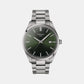 PR 100 Men Quartz Green Dial Analog Stainless Steel Watch T1504101109100